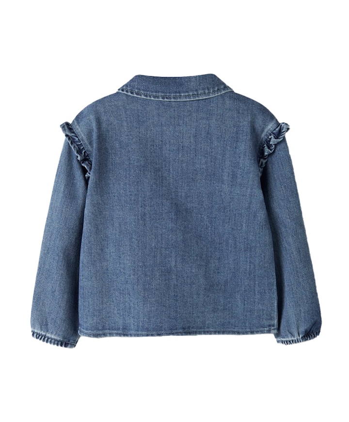 Meisjes blouse lange mouw blauw