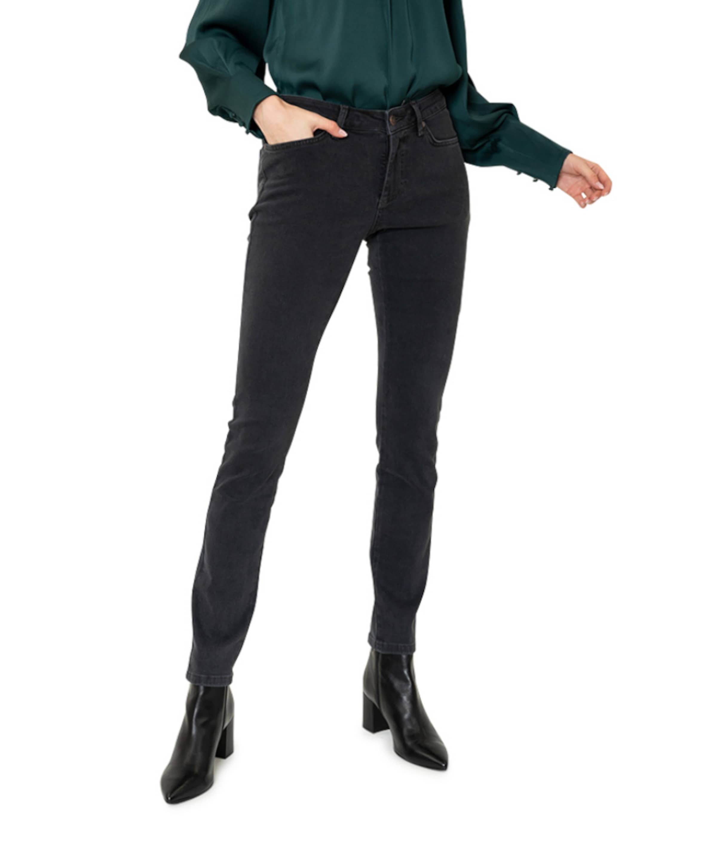 5 pocket dames jeans grijs