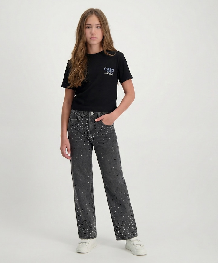 YARA Den. Blue Used jeans zwart