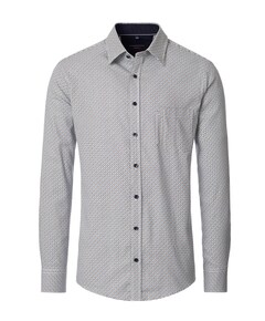 Heren overhemd lange mouw multicolor