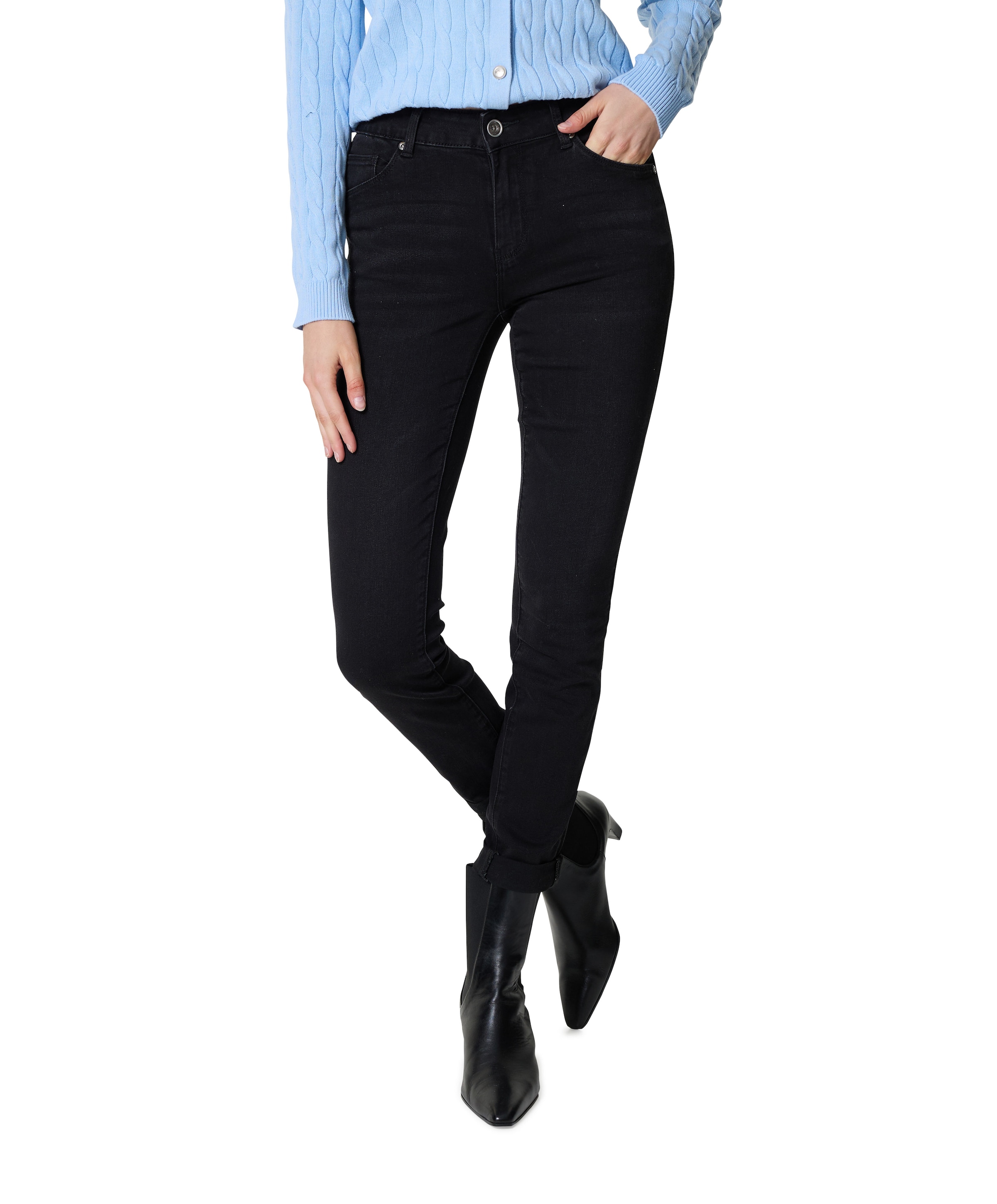 7/8 dames jeans zwart