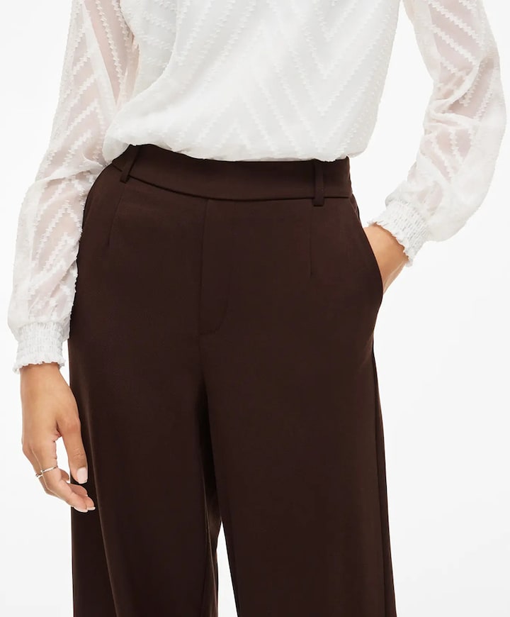 VIVARONE HW WIDE - NOOS dames broek bruin