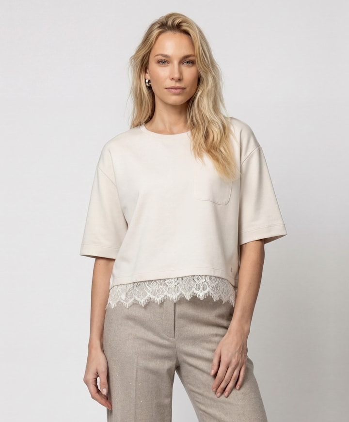 Dames T-shirt ecru