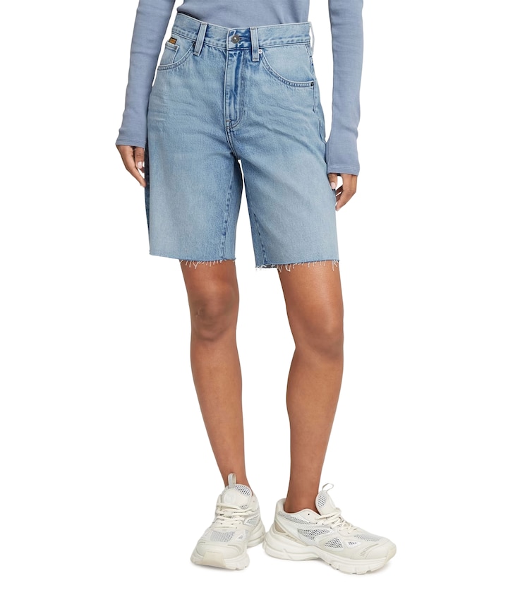 Viktoria Bermuda Shorts raw edge wmn dames bermuda blauw