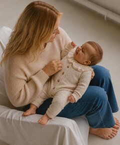Meisjes babypakje ecru