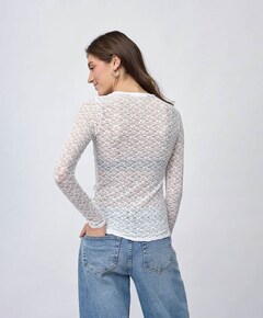 Dames top ecru