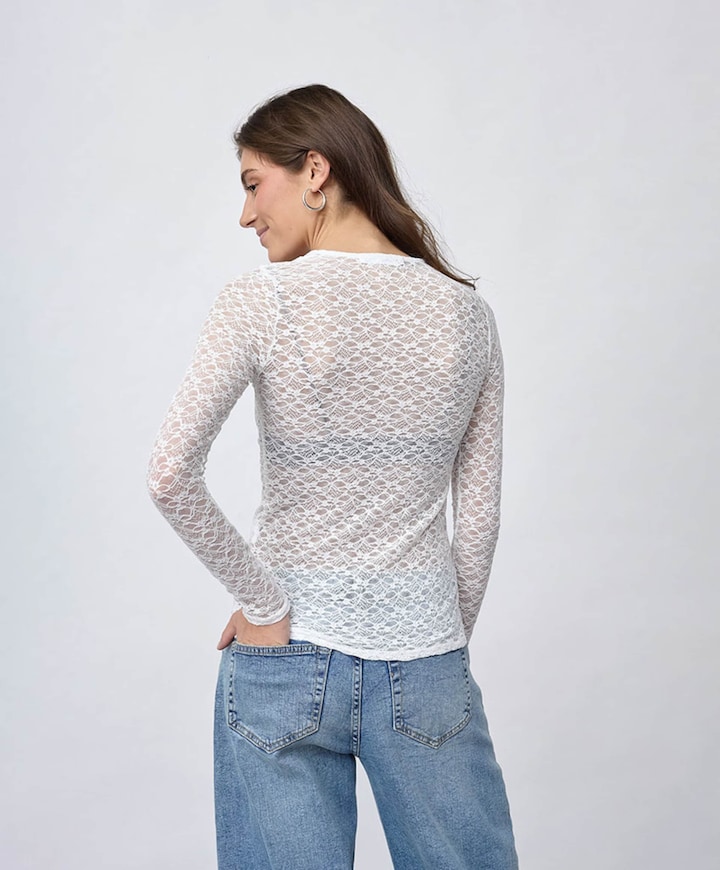 Dames top ecru