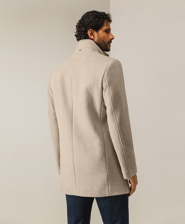 Heren jas beige
