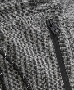 Check Zip Pocket broek grijs