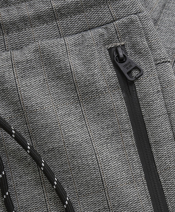 Check Zip Pocket broek grijs