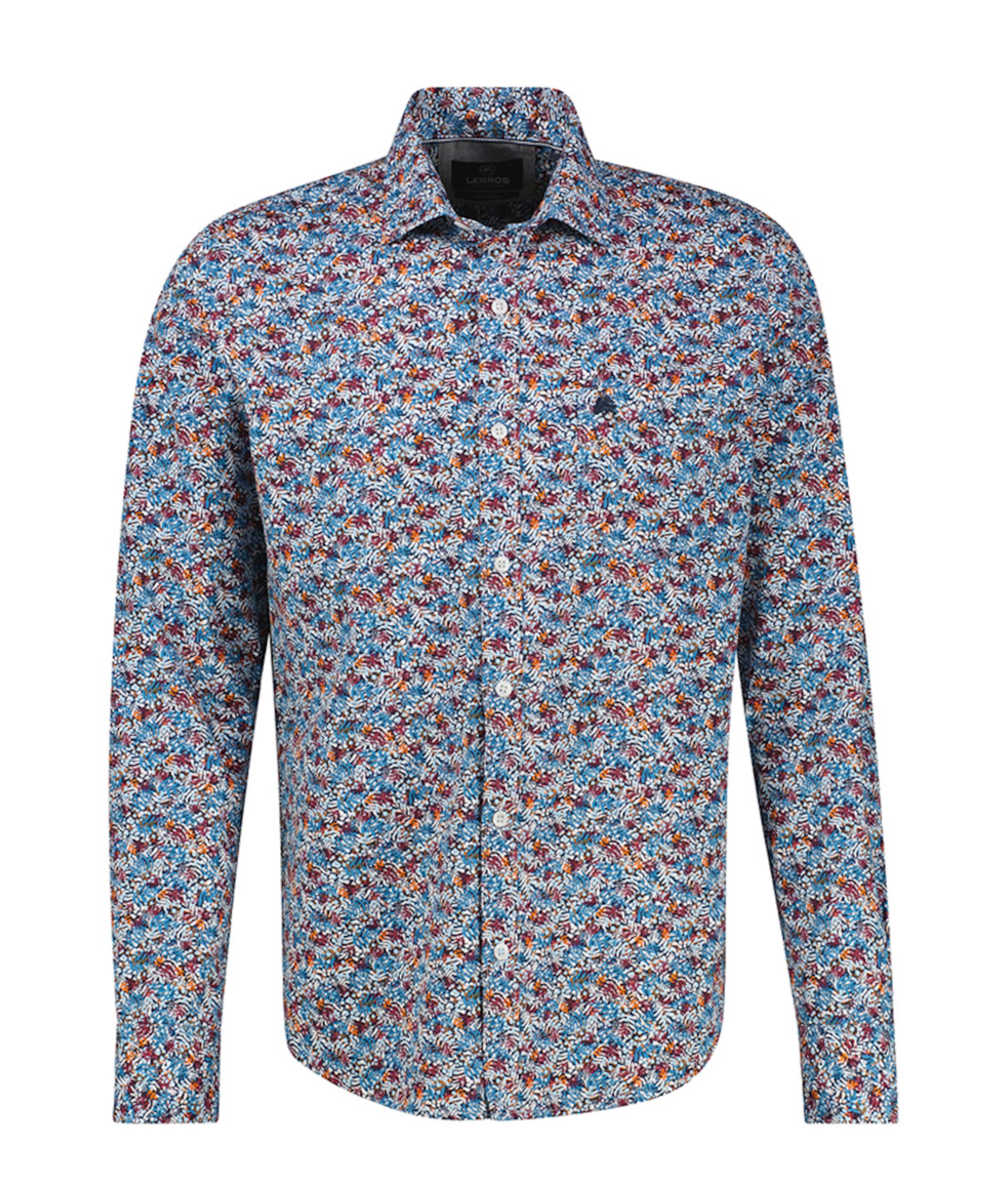 Heren overhemd lange mouw blauw