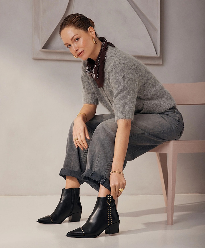 Kate Brandy dames enkellaarzen zwart