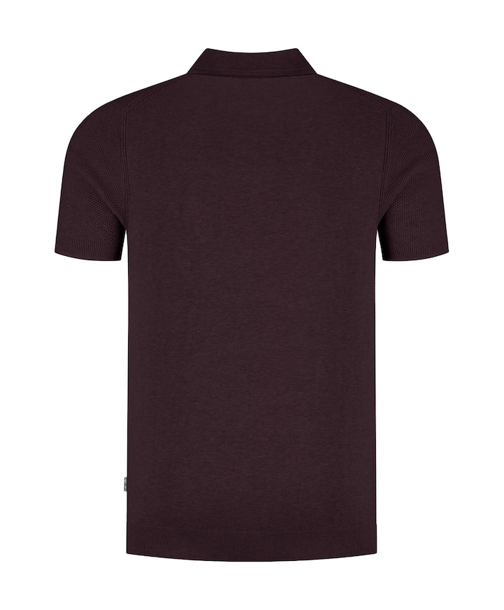 Heren polo bordeaux