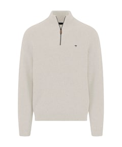 Heren trui met rits beige