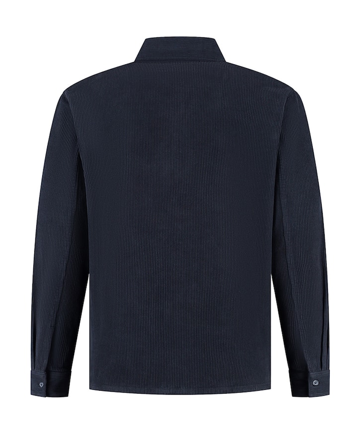 Heren overhemd lange mouw blauw