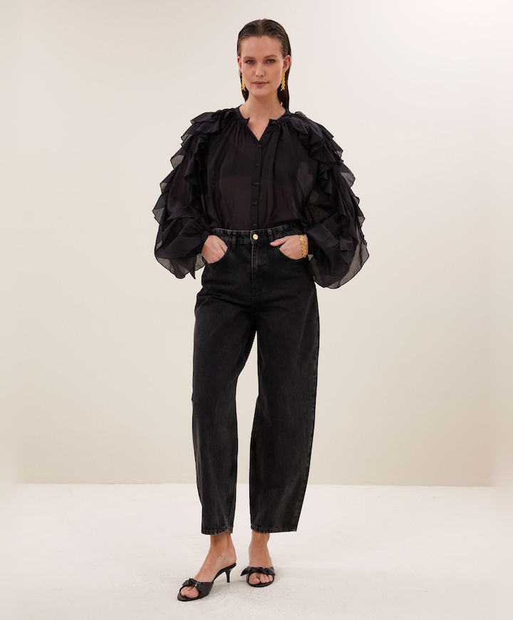 Dames blouse zwart
