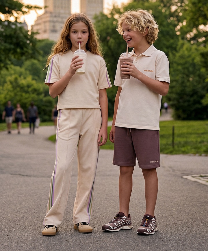 Sallie Track Pants meisjes broek beige