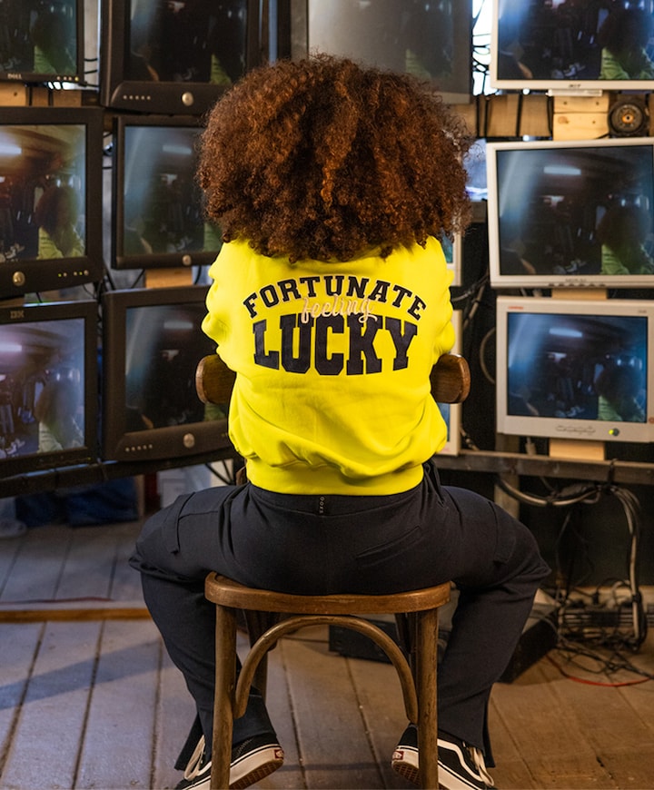 Meisjes sweater groen