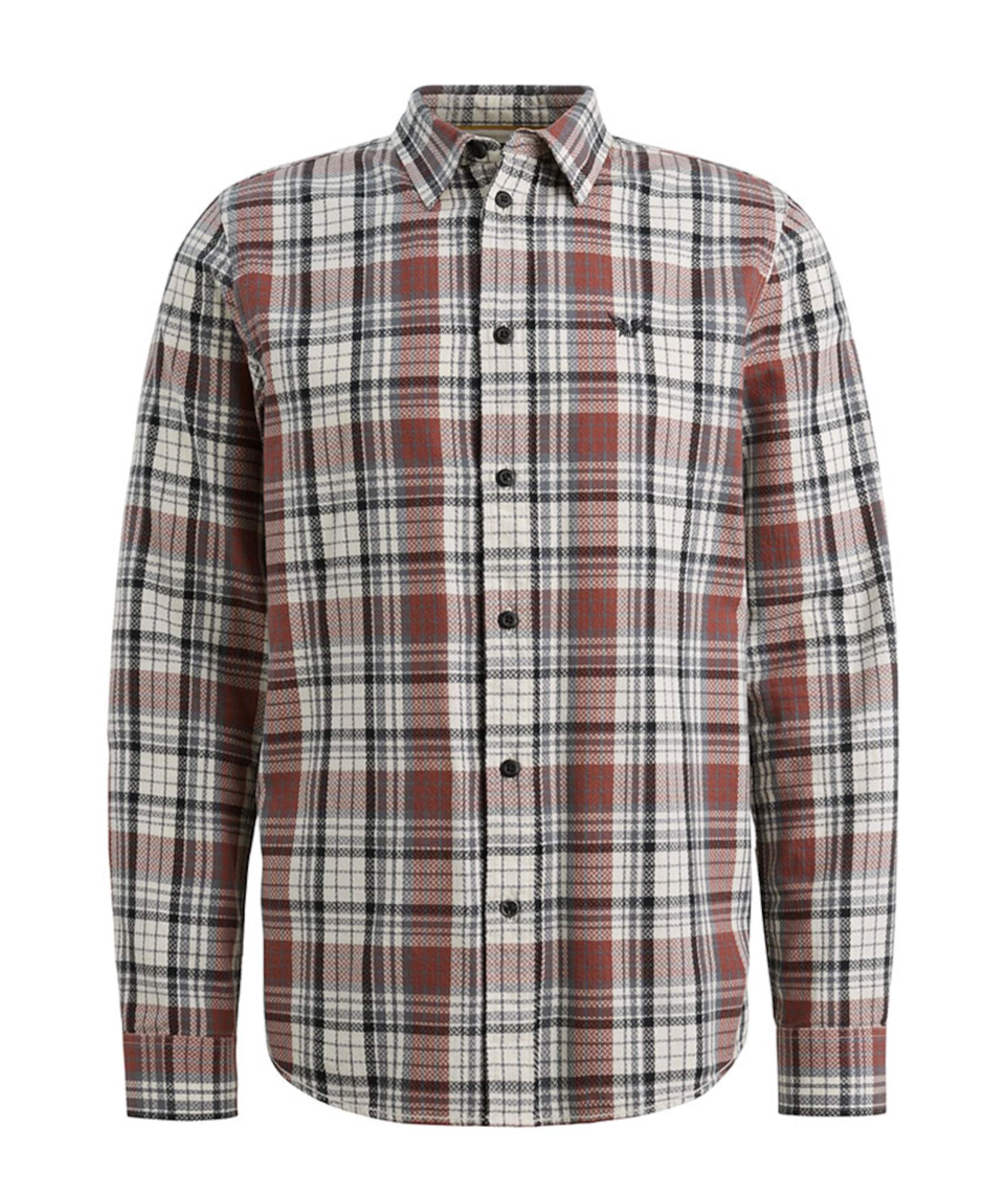 Heren overhemd lange mouw bordeaux