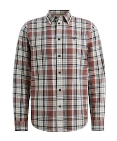 Heren overhemd lange mouw bordeaux