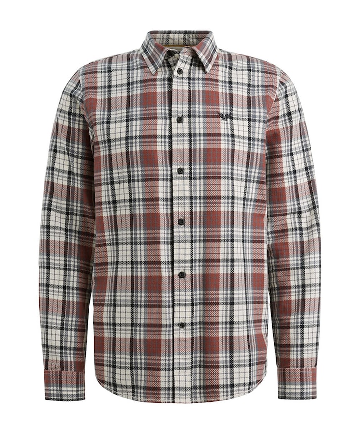 Heren overhemd lange mouw bordeaux