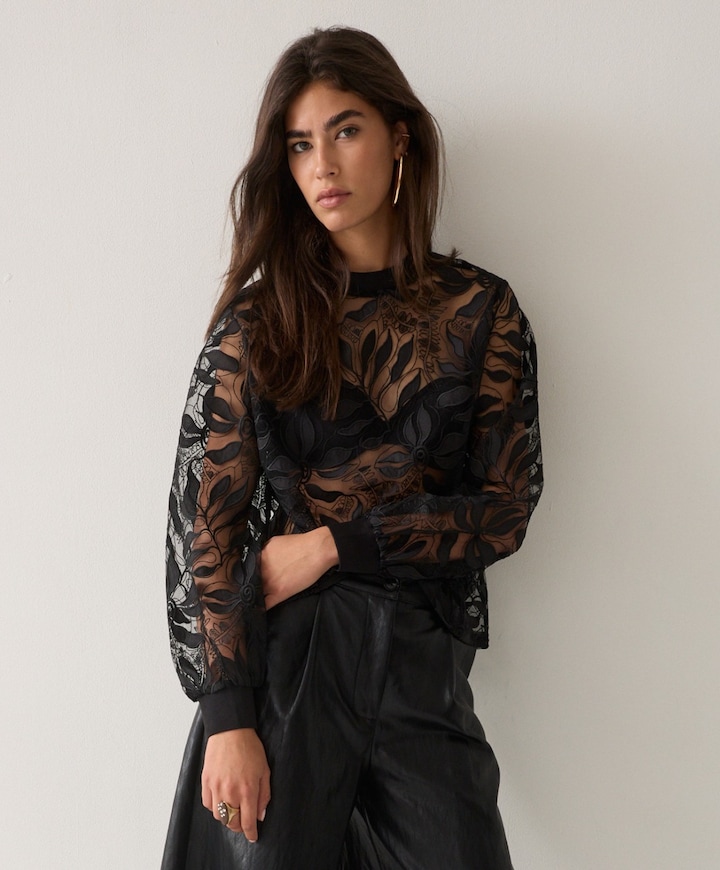 Dames blouse zwart