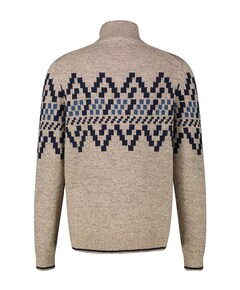 Heren trui met rits beige