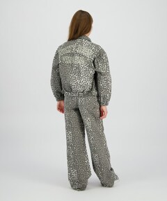 Cassie Leopard meisjes jeans grijs
