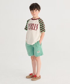 Woven bermuda jongens korte broek groen