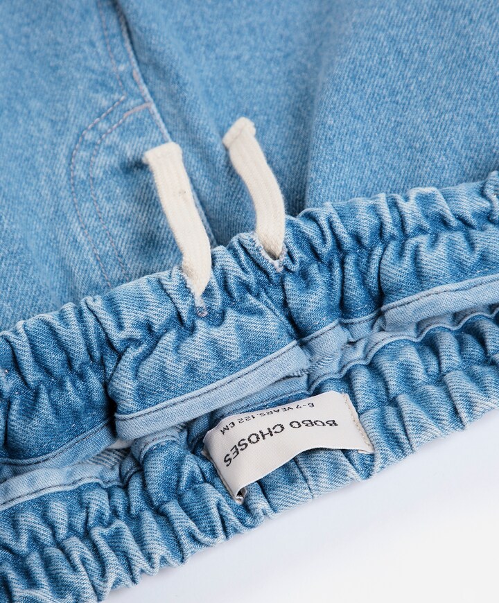 Embossed Denim Pants uniseks jeans  blauw