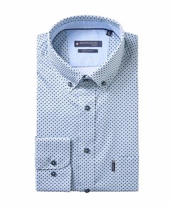 Heren overhemd lange mouw groen