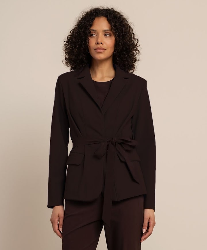 Dames blazer bruin