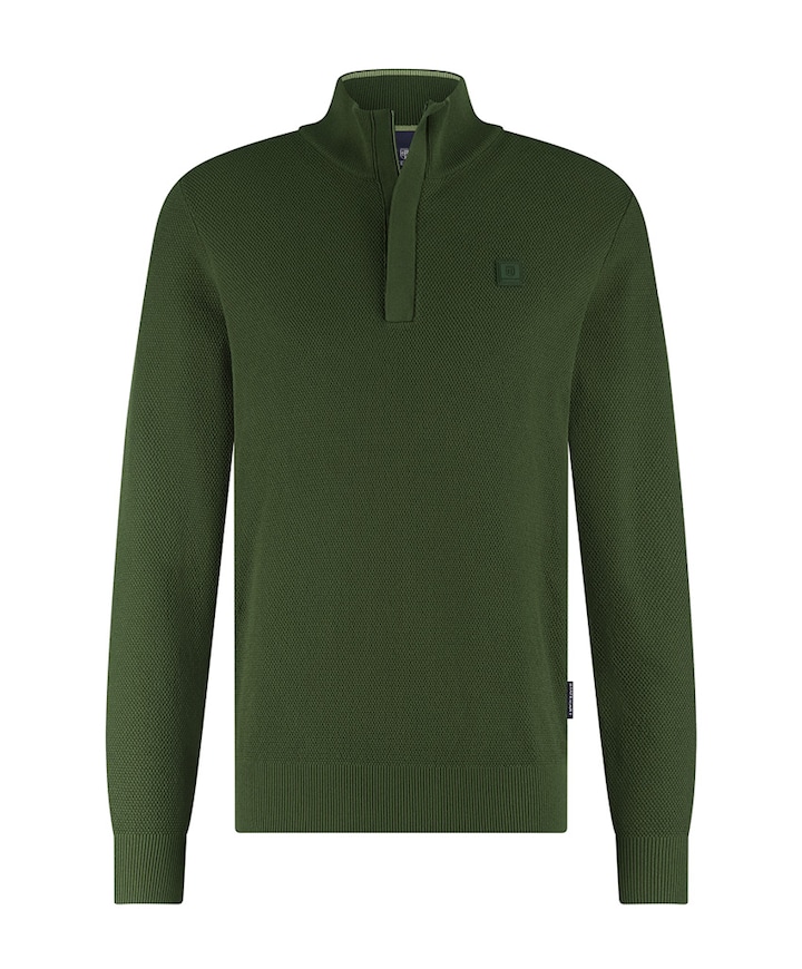 Trui met rits groen