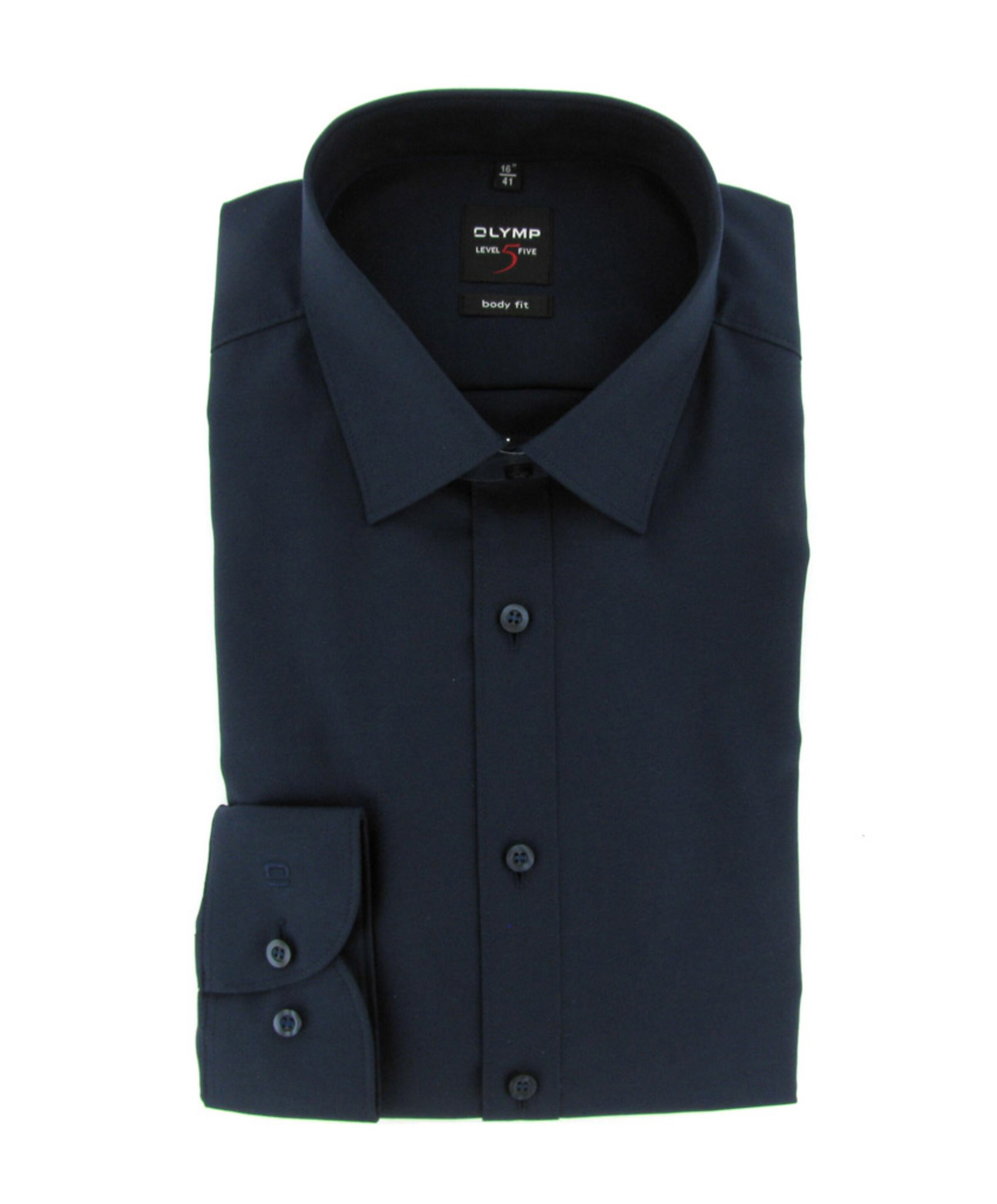 Heren overhemd lange mouw blauw