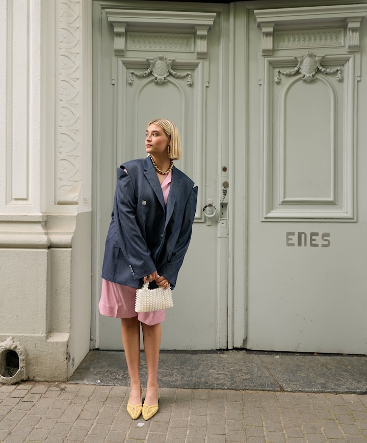 Dames blazer blauw
