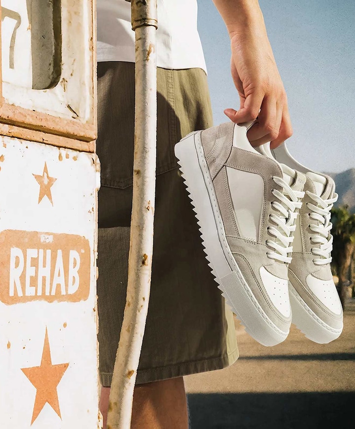 Creon sue LTHR heren sneakers wit