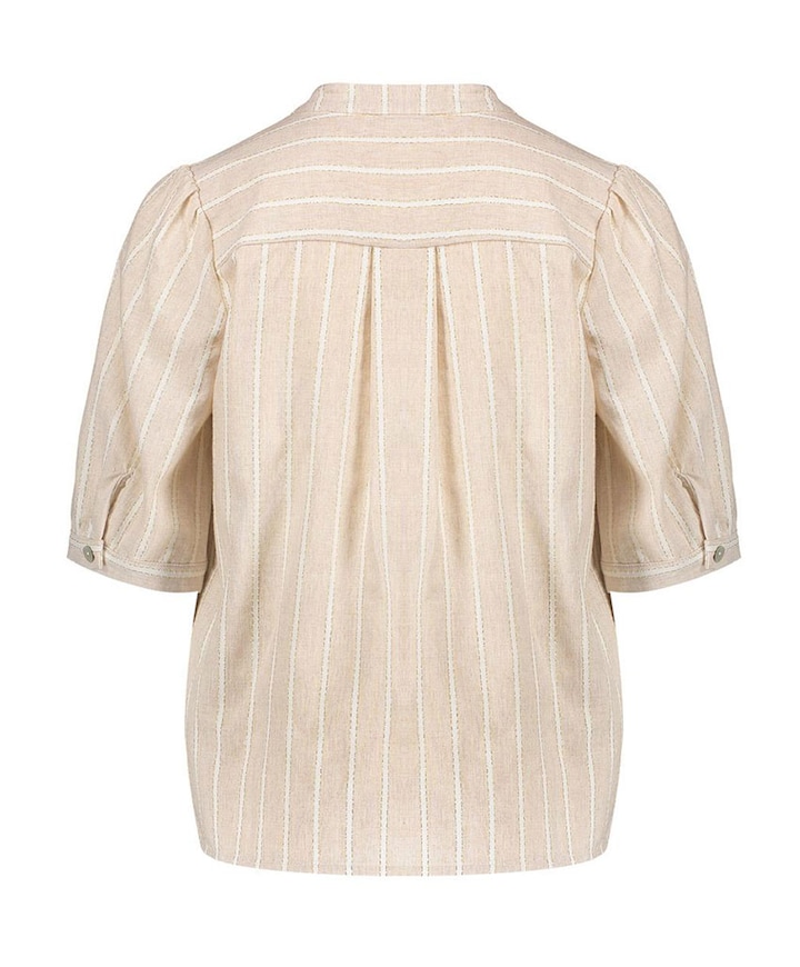 Meisjes blouse korte mouw ecru