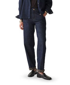 Barrel twill dames jeans blauw