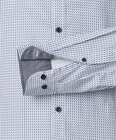 Heren overhemd lange mouw blauw