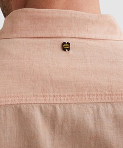Heren overhemd korte mouw roze