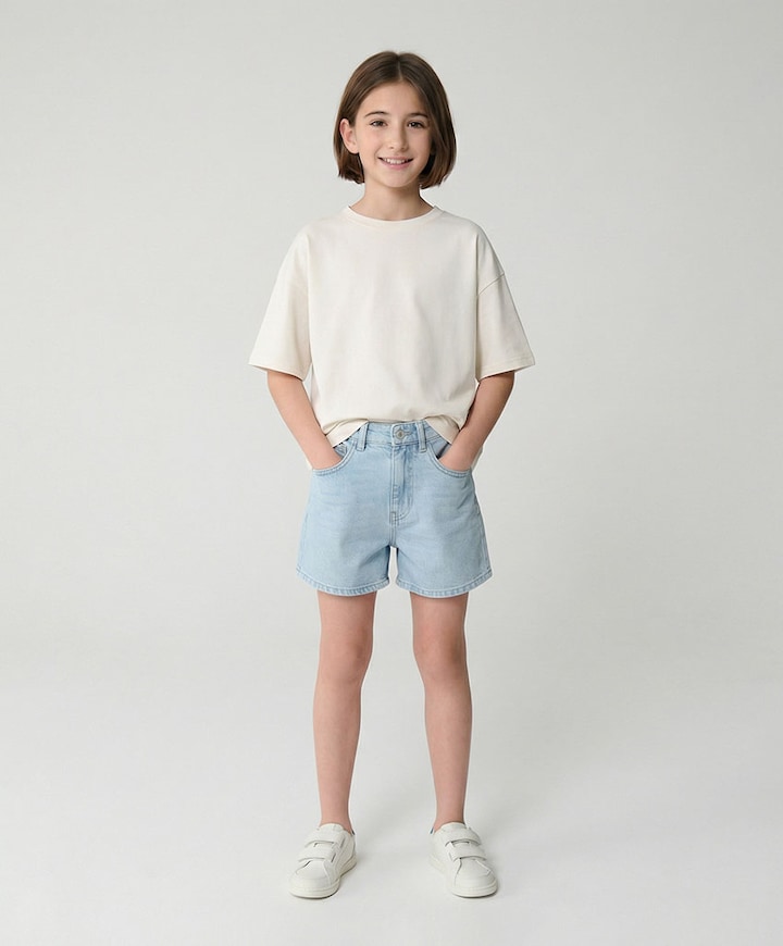 SARRAH Stone Us meisjes korte broek blauw