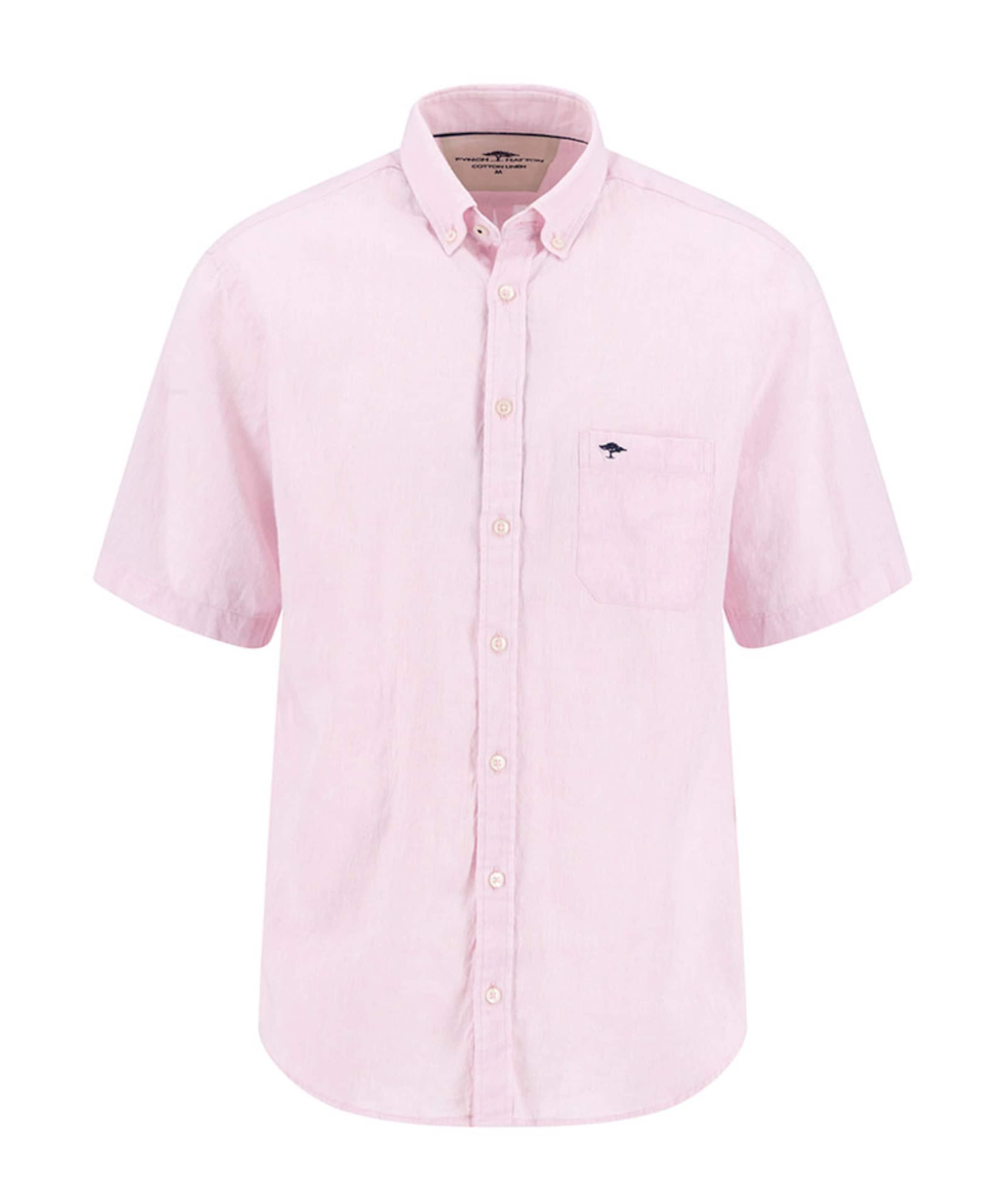 Heren overhemd korte mouw roze