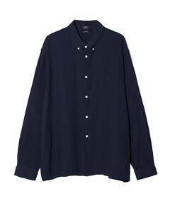 Heren overhemd lange mouw blauw