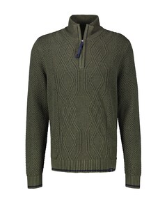 Heren trui met rits groen