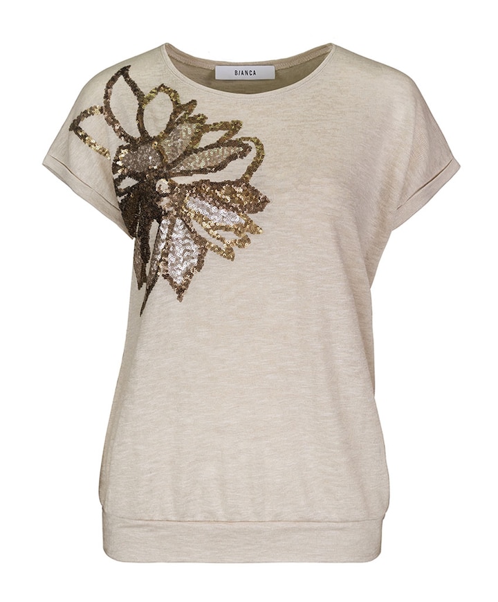 Dames T-shirt beige
