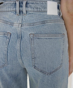 Loose fit with fold dames jeans blauw