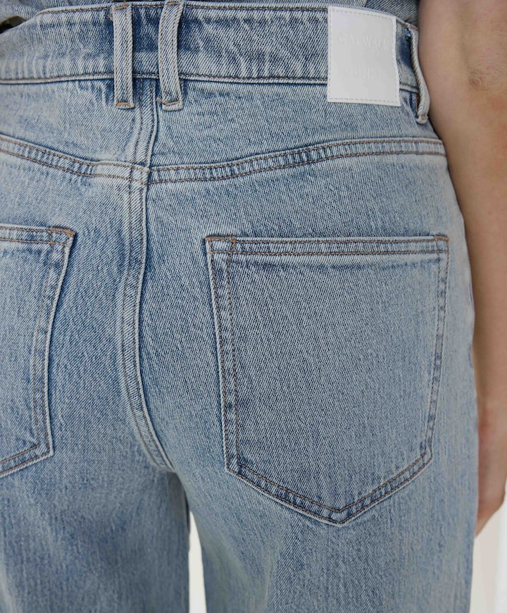 Loose fit with fold dames jeans blauw