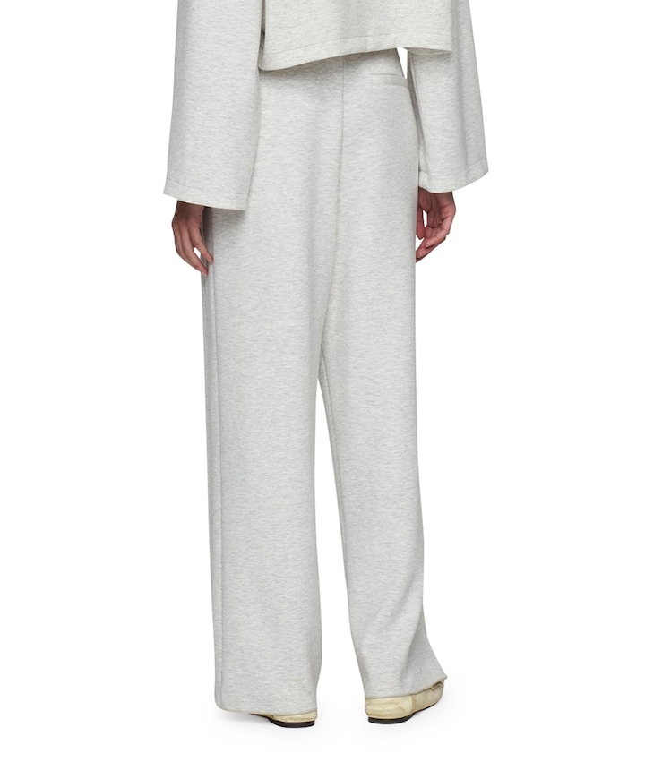 soft wide leg jogger broek grijs