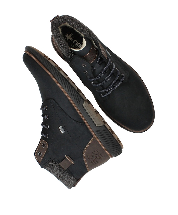 heren veterboots blauw