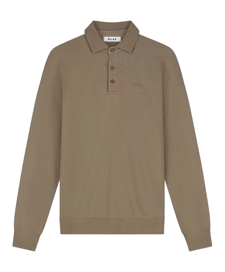 Heren polo bruin